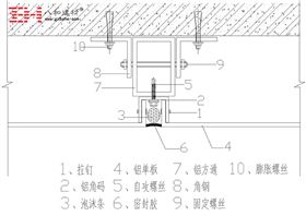 铝单板留缝安装节点2