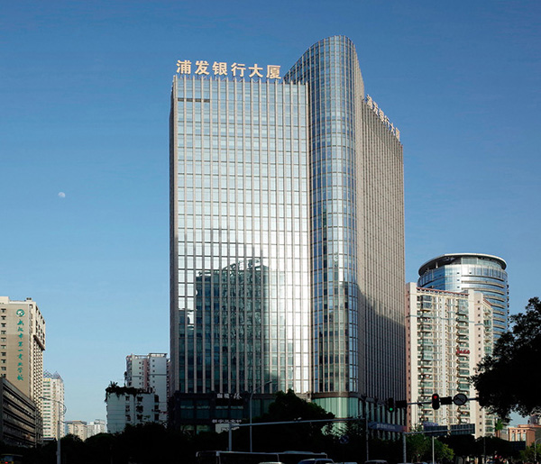 铝单板吊顶-上海浦发银行大厦